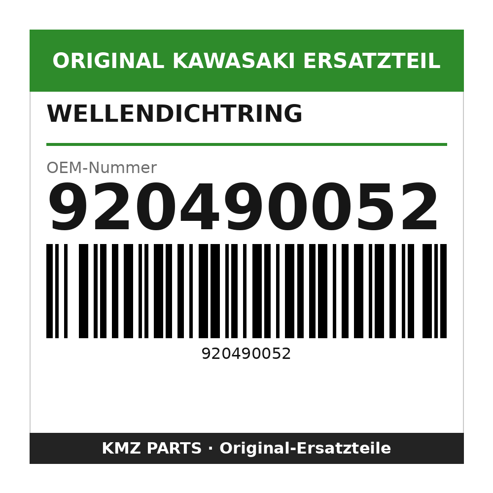 Kawasaki Wellendichtring 20x35x7 920490052