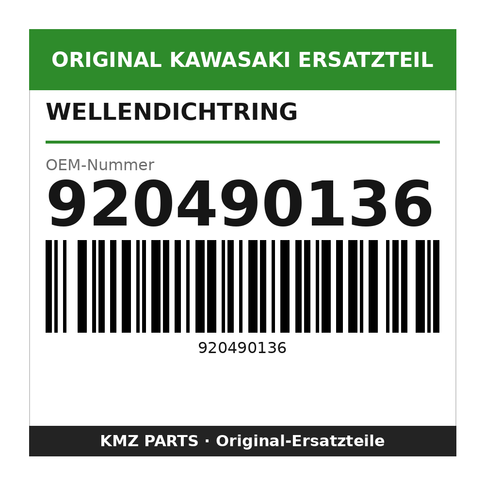 Kawasaki Wellendichtring 920490136