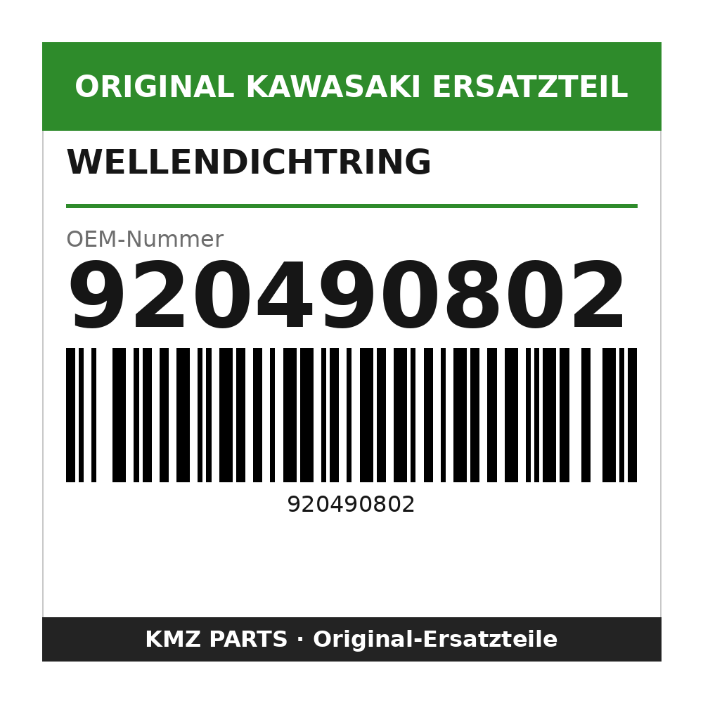 Kawasaki Wellendichtring 27x47x7 920490802
