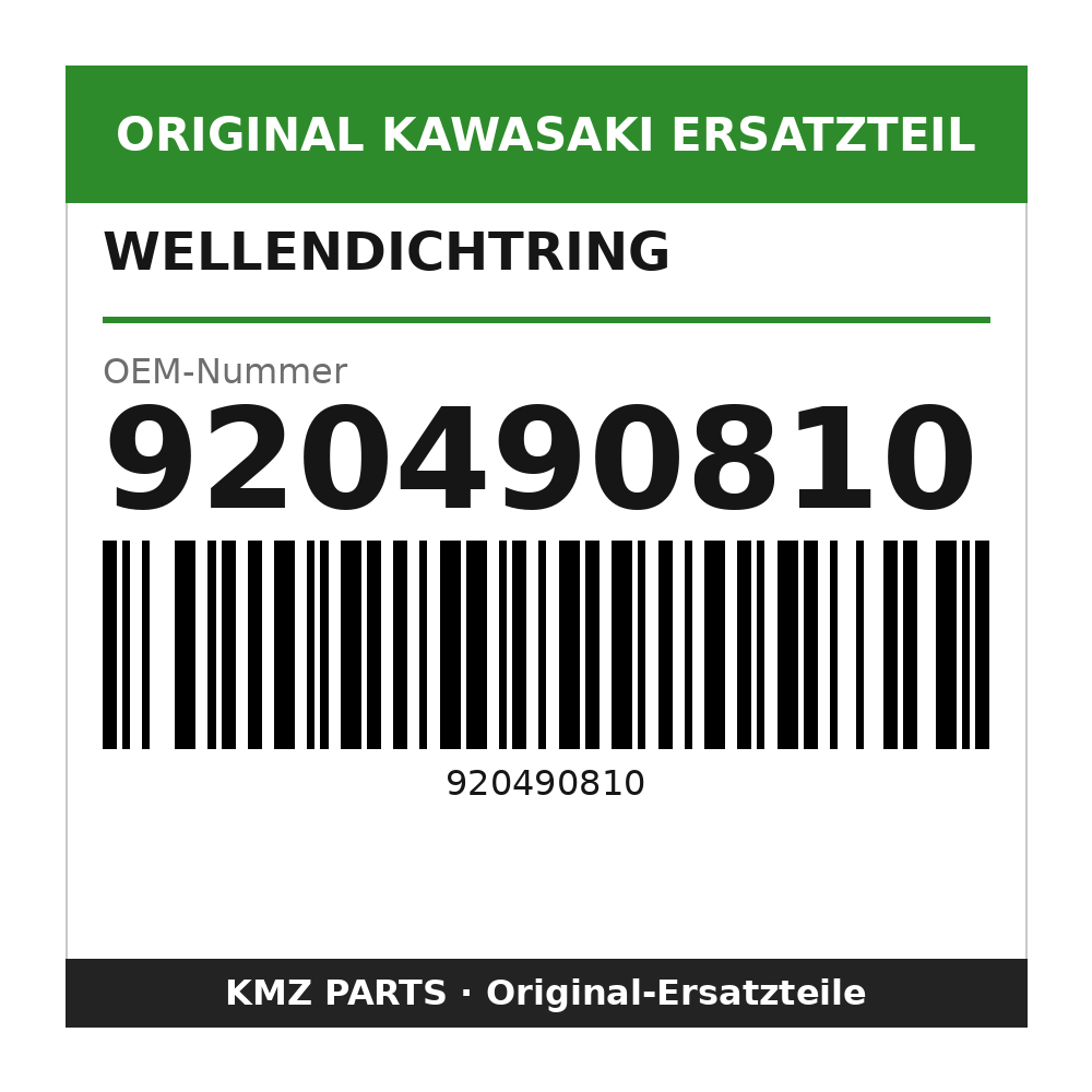 Kawasaki Wellendichtring 30x40x7 920490810