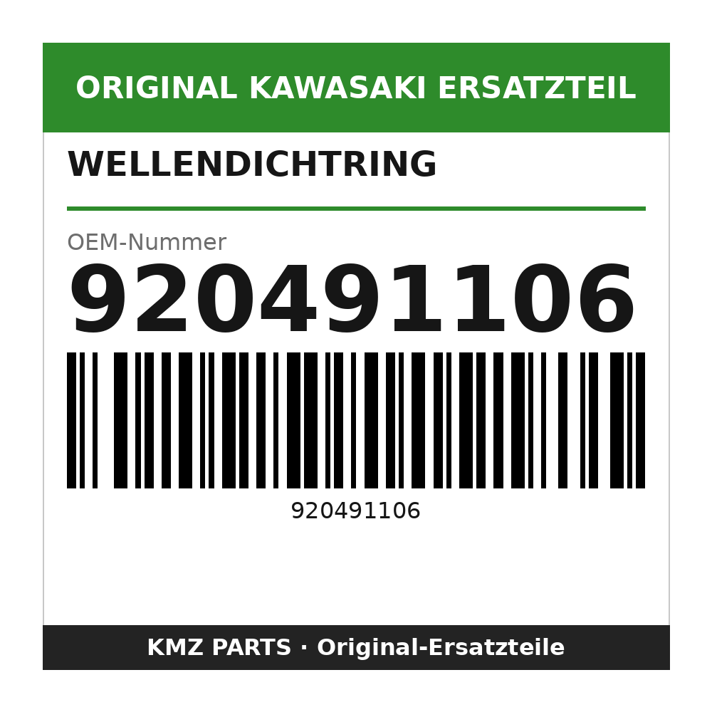 Kawasaki Wellendichtring 920491106
