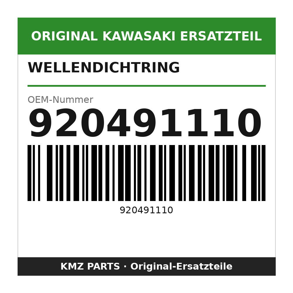 Kawasaki Wellendichtring 920491110
