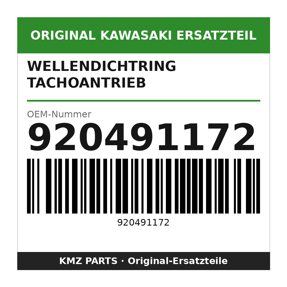 Kawasaki Wellendichtring Tachoantrieb 920491172