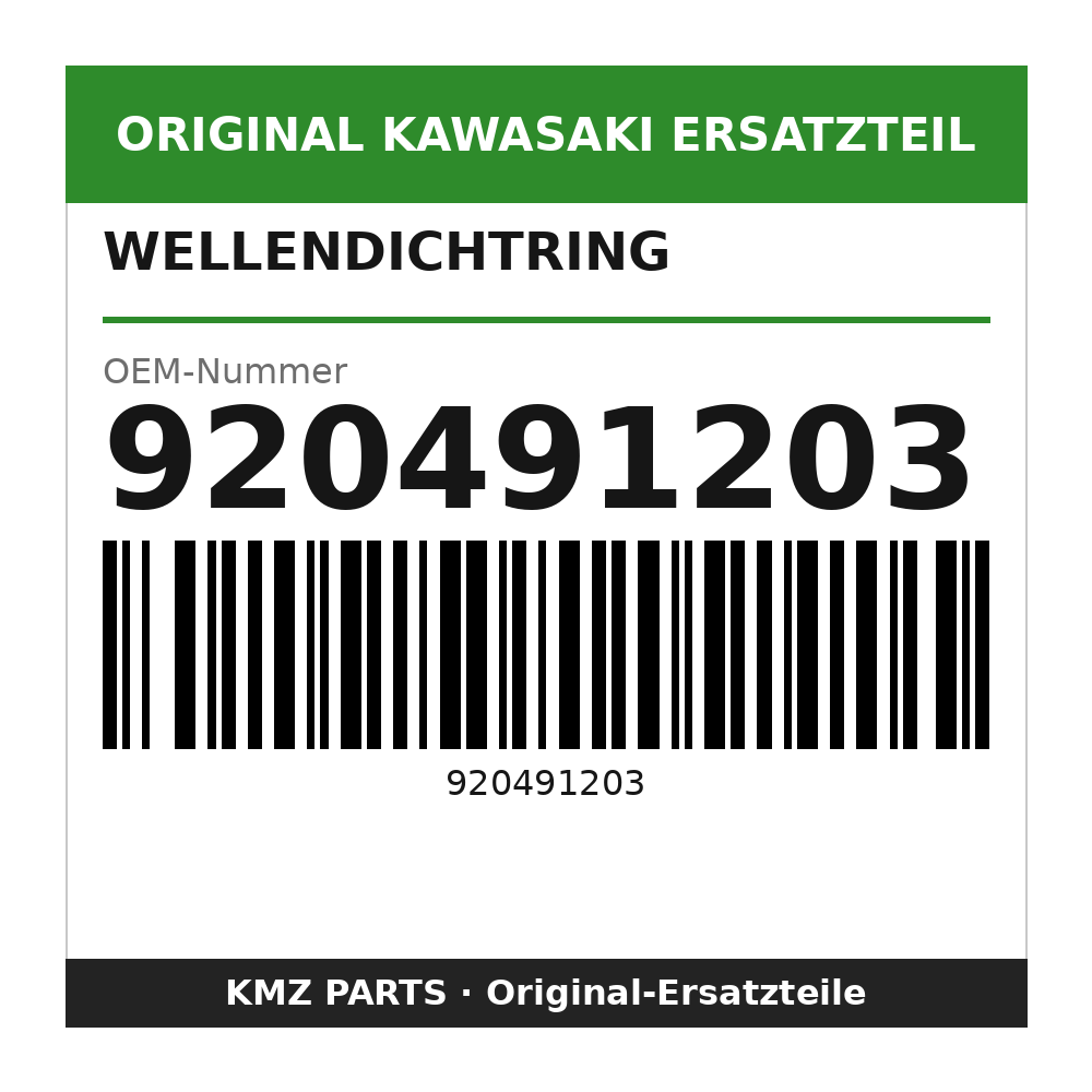Kawasaki Wellendichtring 920491203