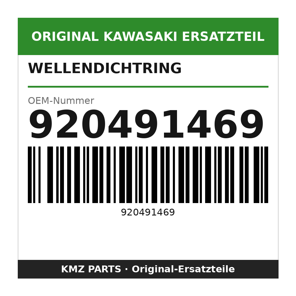 Kawasaki Wellendichtring 920491469