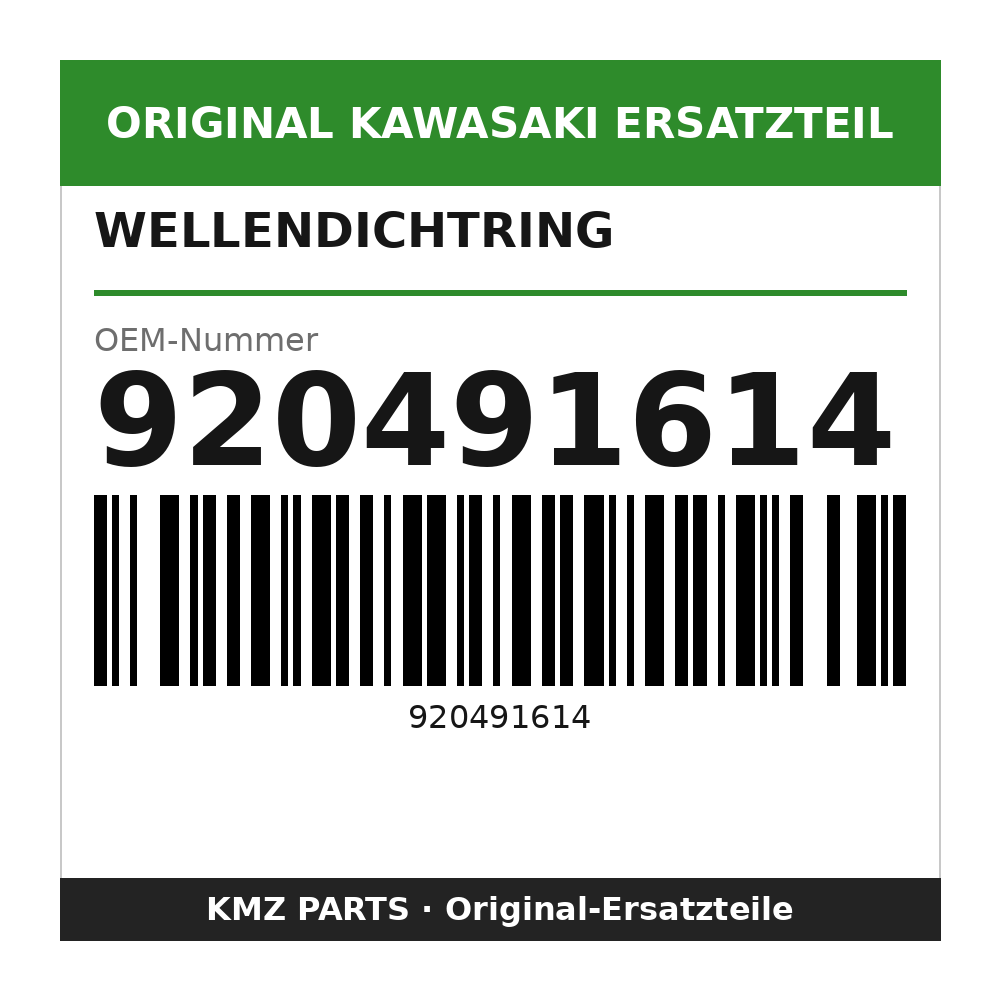 Kawasaki Wellendichtring 920491614