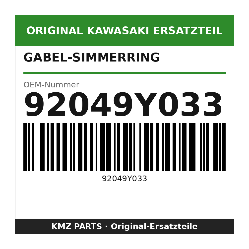 Kawasaki Gabel-Simmerring 92049Y033