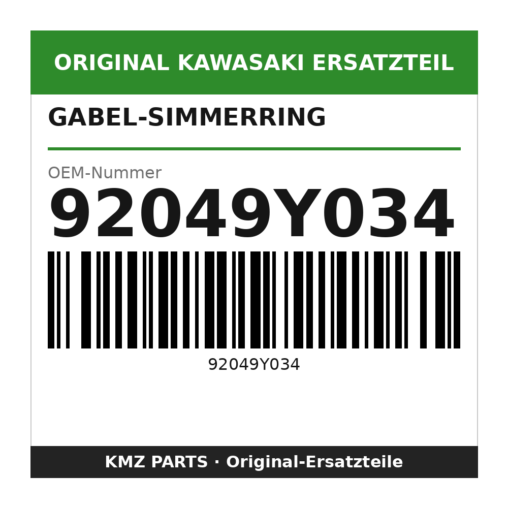 Kawasaki Gabel-Simmerring 92049Y034