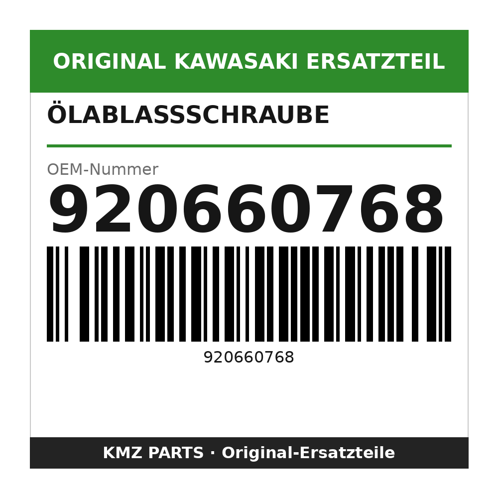 Kawasaki Ölablassschraube M12 920660768