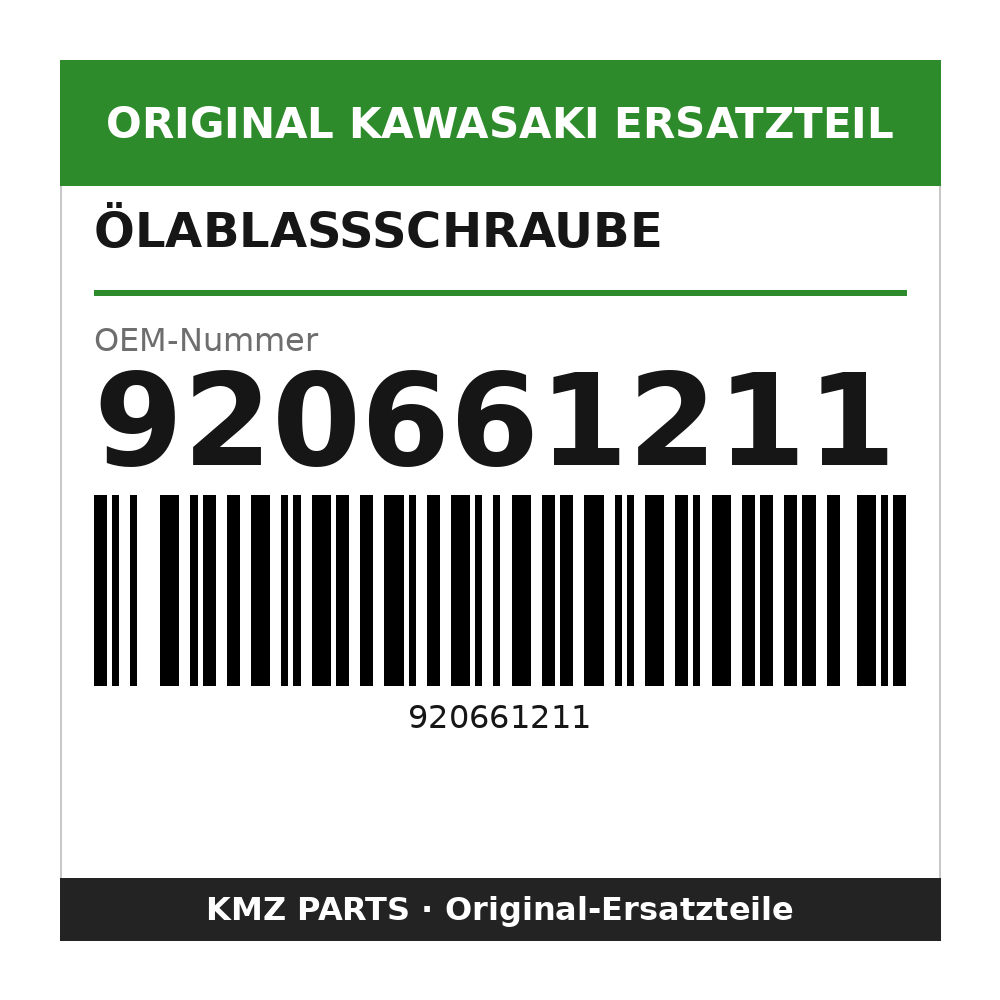 Kawasaki Ölablassschraube 920661211