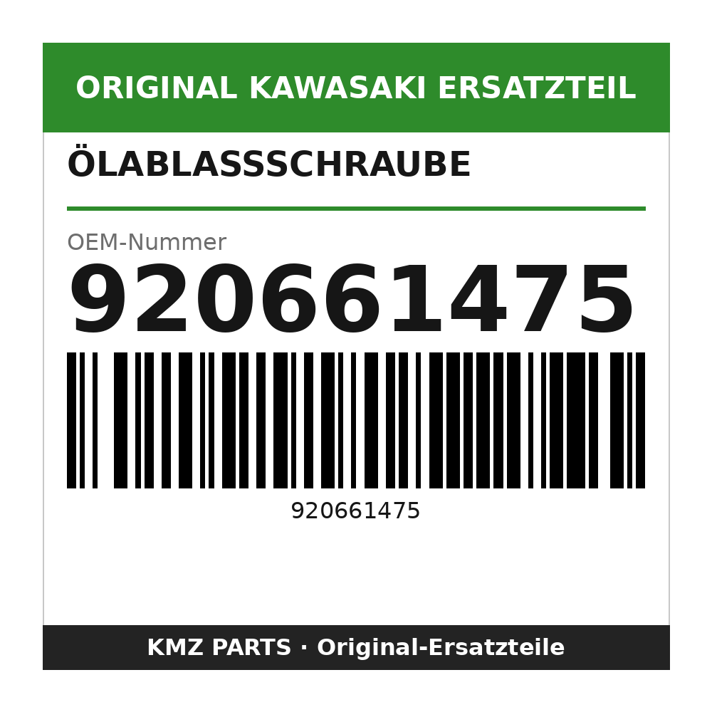 Kawasaki Ölablassschraube 920661475