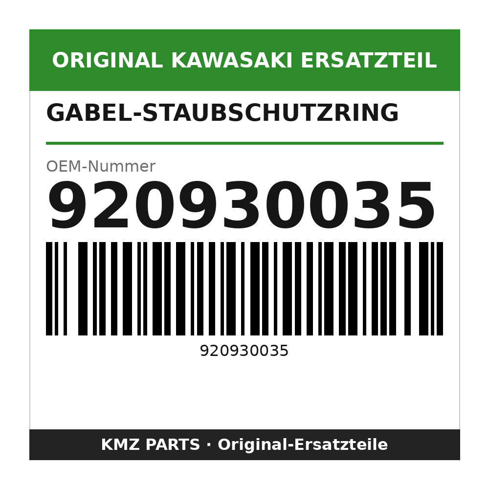 Kawasaki Gabel-Staubschutzring 920930035