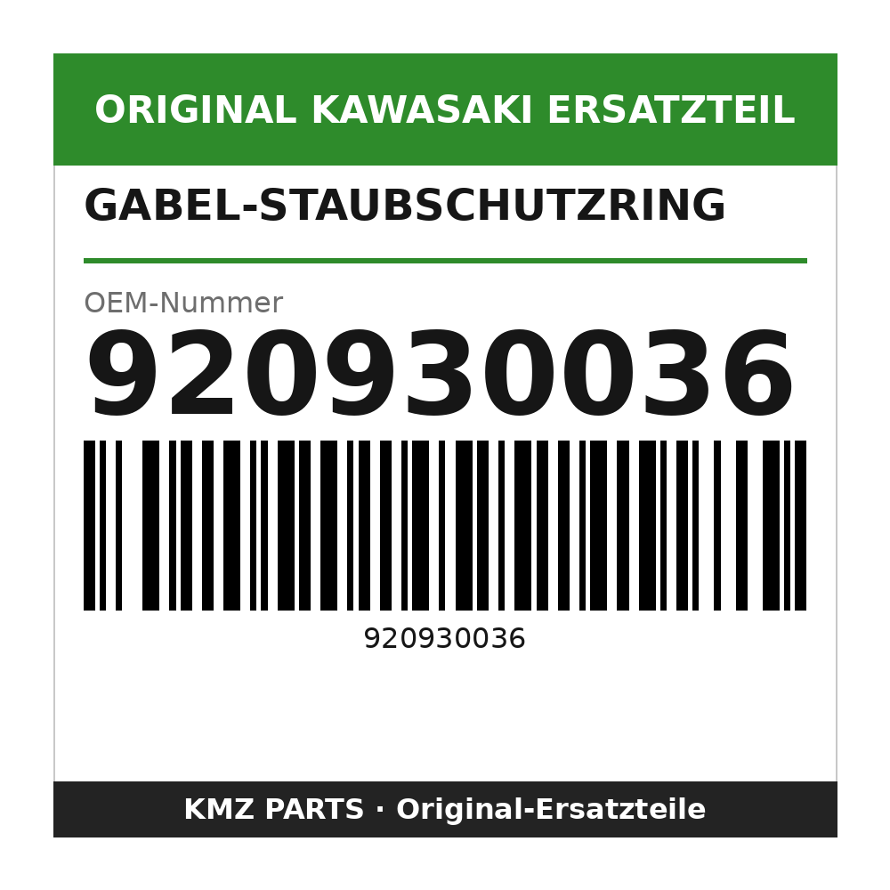 Kawasaki Gabel-Staubschutzring 920930036