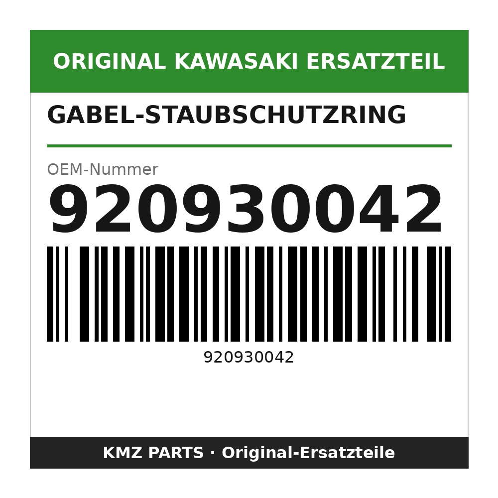 Kawasaki Gabel-Staubschutzring 920930042