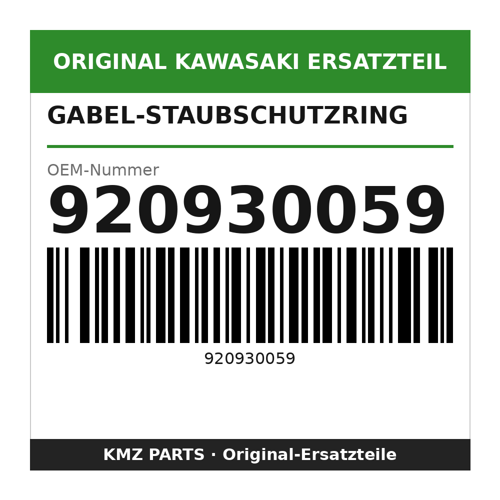Kawasaki Gabel-Staubschutzring 920930059