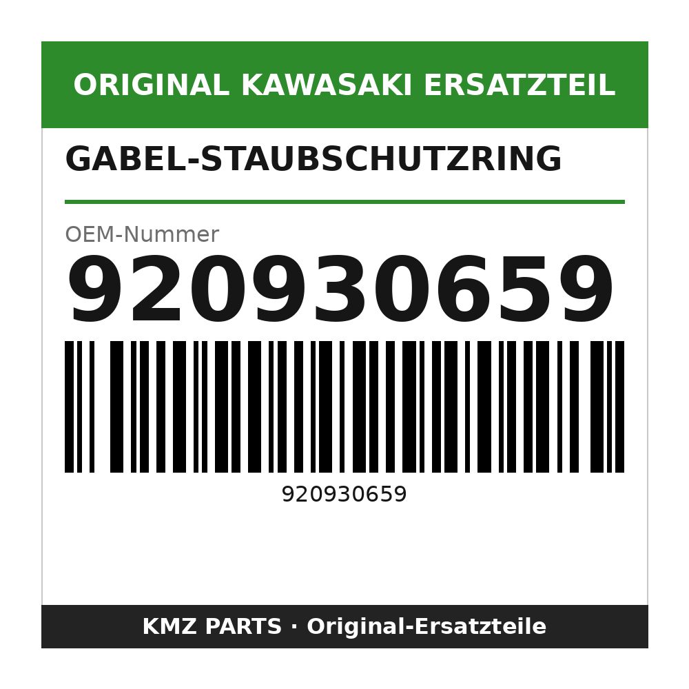 Kawasaki Gabel-Staubschutzring 920930659
