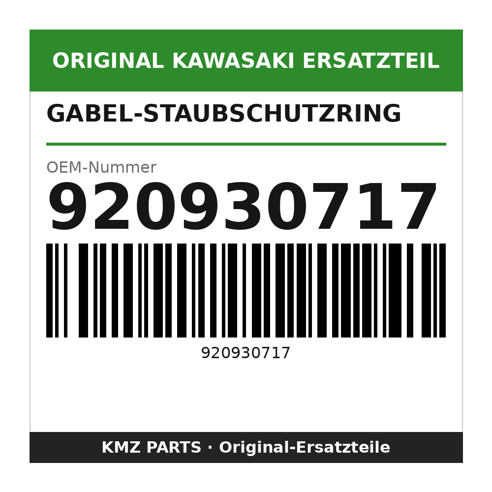Kawasaki Gabel-Staubschutzring 920930717