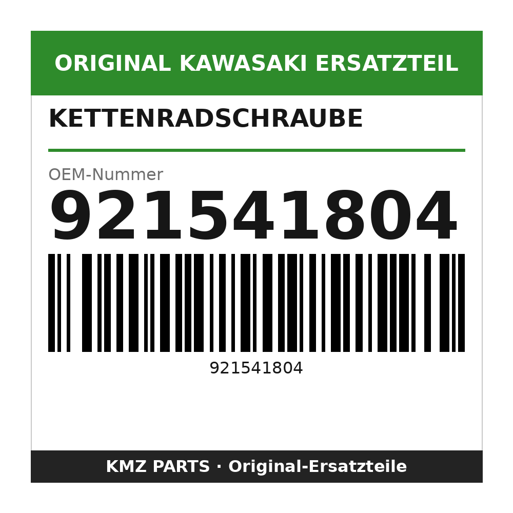 Kawasaki Kettenradschraube 921541804