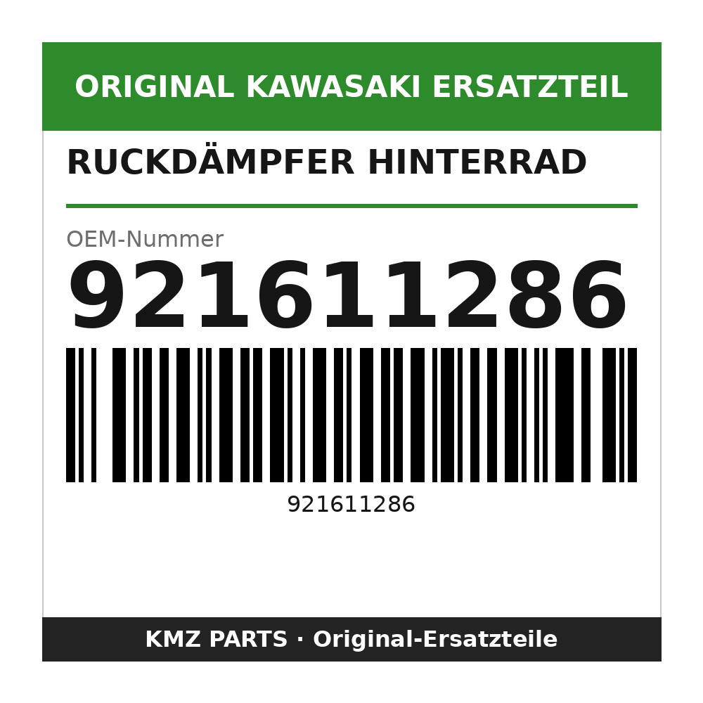 Kawasaki Ruckdämpfer Hinterrad 921611286