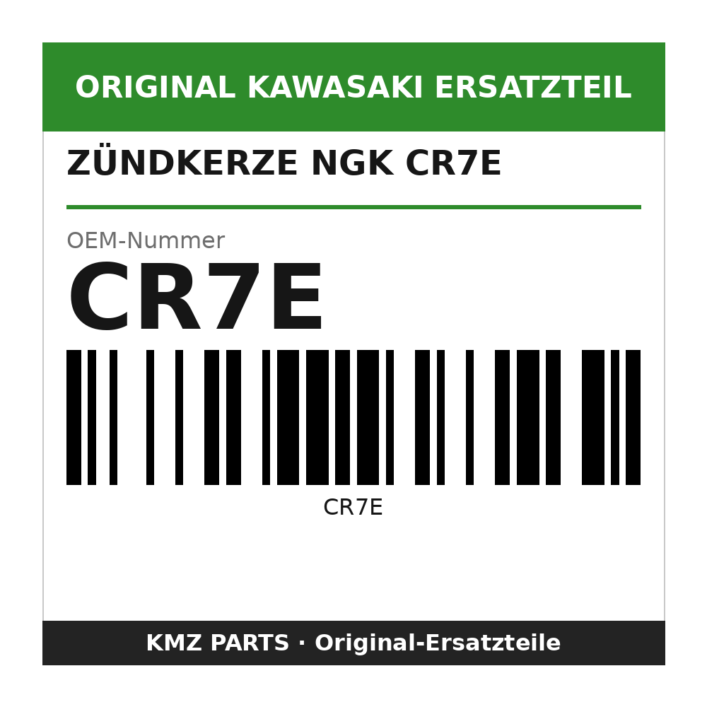 Kawasaki Zündkerze NGK CR7E CR7E