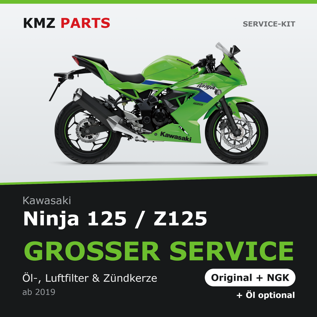 Kawasaki Ninja 125 / Z125 Service-Kit – Großer Service