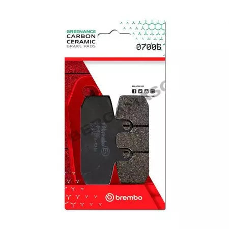 Bremsbeläge Bremsbelagsatz Brembo (2 Stück) 07006CC Carbon Ceramic