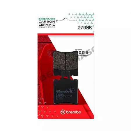 Bremsbeläge Bremsbelagsatz Brembo (2 Stück) 07086CC Carbon Ceramic