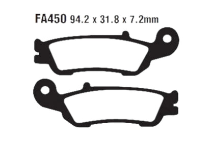 Bremsklötze Bremsbeläge EBC EPFA 450 HH 1x Satz (2 Stück)