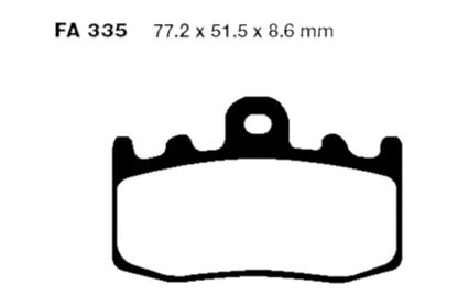Bremsklötze Bremsbeläge EBC EPFA 335 HH 1x Satz (2 Stück)