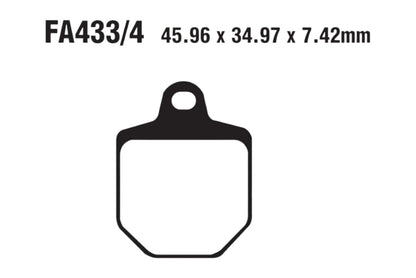 Bremsklötze Bremsbeläge EBC EPFA 433/4 HH 1x Satz (2 Stück)