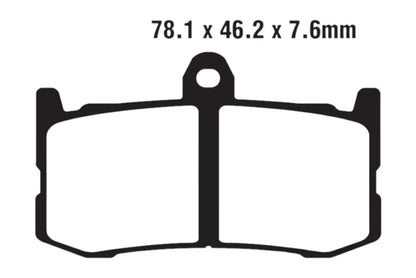 Bremsklötze Bremsbeläge EBC EPFA 491 HH 1x Satz (2 Stück)
