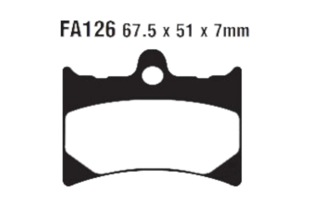 Bremsklötze Bremsbeläge EBC FA 126 R 1x Satz (2 Stück)