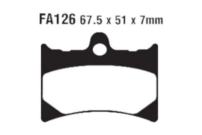 Bremsklötze Bremsbeläge EBC FA 126 R 1x Satz (2 Stück)