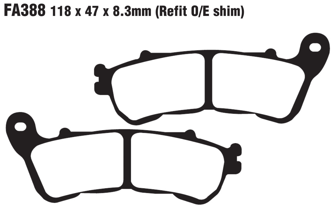 Bremsklötze Bremsbeläge EBC FA 388 1x Satz (2 Stück)