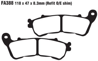 Bremsklötze Bremsbeläge EBC FA 388 1x Satz (2 Stück)
