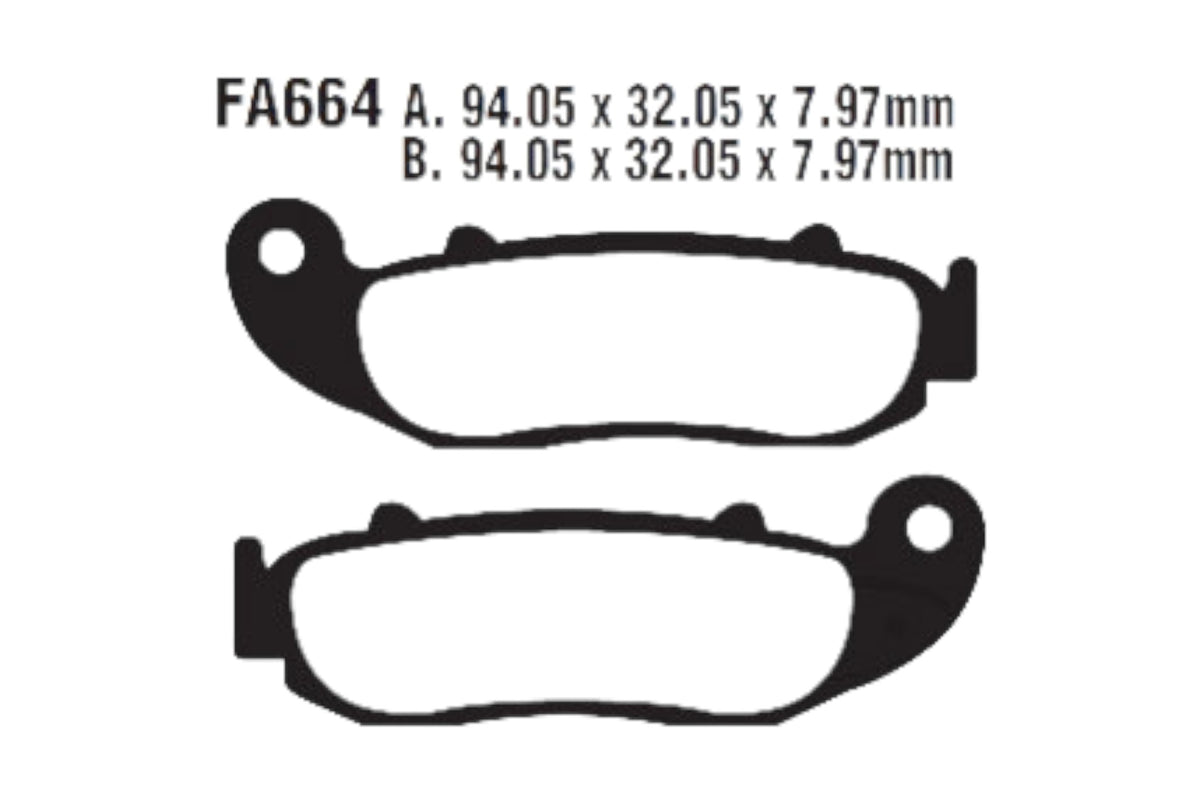 Bremsklötze Bremsbeläge EBC FA 664 1x Satz (2 Stück)