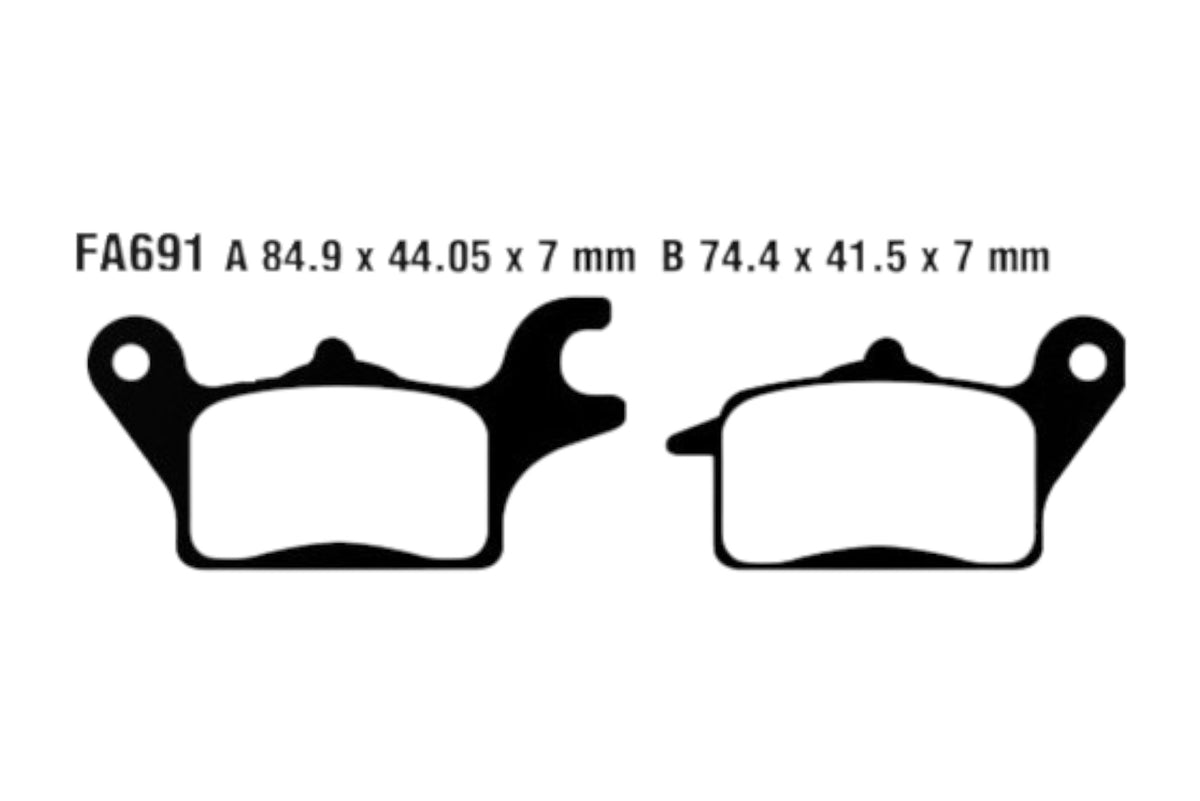 Bremsklötze Bremsbeläge EBC FA 691 HH 1x Satz (2 Stück)