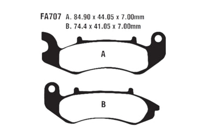 Bremsklötze Bremsbeläge EBC FA 707 1x Satz (2 Stück)