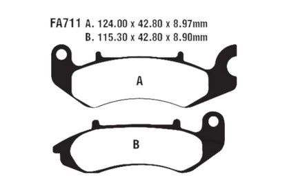 Bremsklötze Bremsbeläge EBC FA 711 1x Satz (2 Stück)