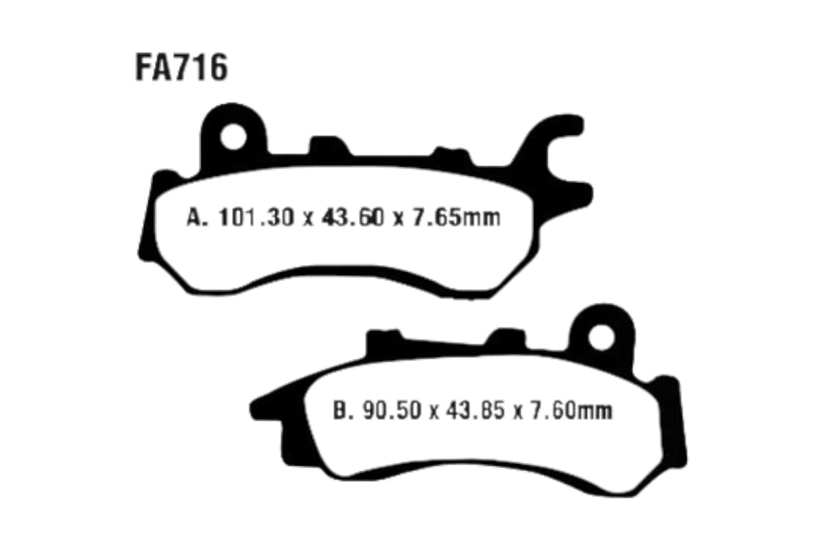 Bremsklötze Bremsbeläge EBC FA 716 1x Satz (2 Stück)