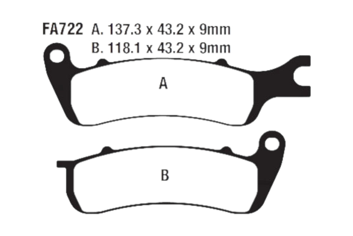 Bremsklötze Bremsbeläge EBC FA 722 1x Satz (2 Stück)