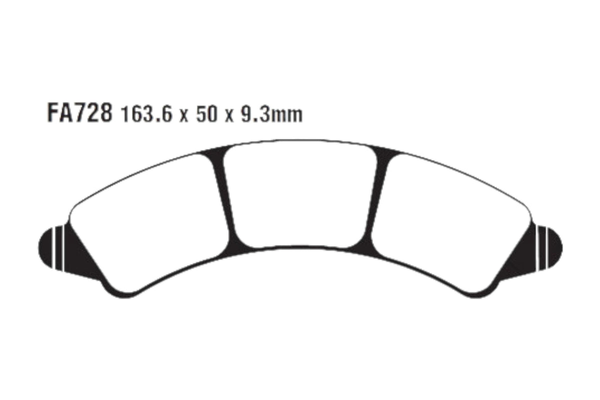 Bremsklötze Bremsbeläge EBC FA 728 R 1x Satz (2 Stück)