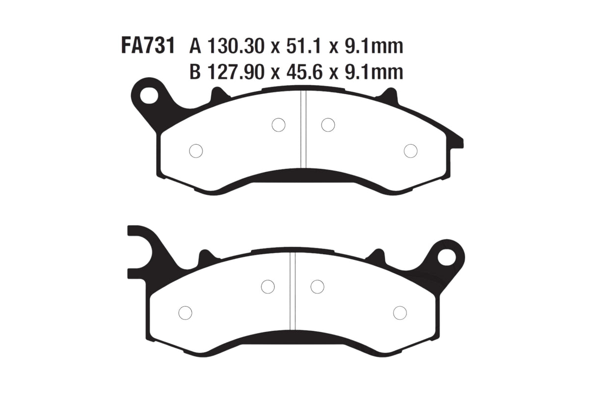 Bremsklötze Bremsbeläge EBC FA 731 TT 1x Satz (2 Stück)