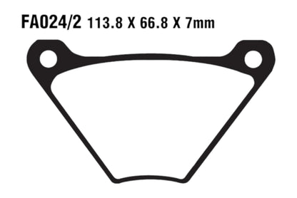 Bremsklötze Bremsbeläge EBC FA 024/2 V 1x Satz (2 Stück)