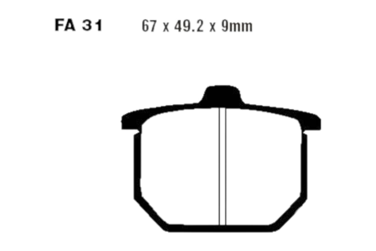 Bremsklötze Bremsbeläge EBC FA 031 V 1x Satz (2 Stück)