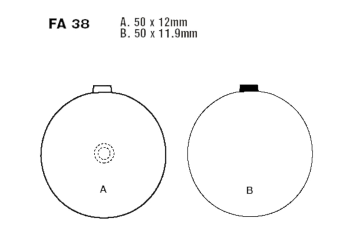 Bremsklötze Bremsbeläge EBC FA 038 V 1x Satz (2 Stück)