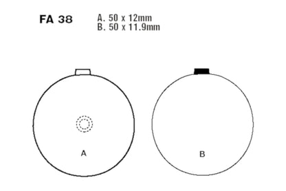 Bremsklötze Bremsbeläge EBC FA 038 V 1x Satz (2 Stück)