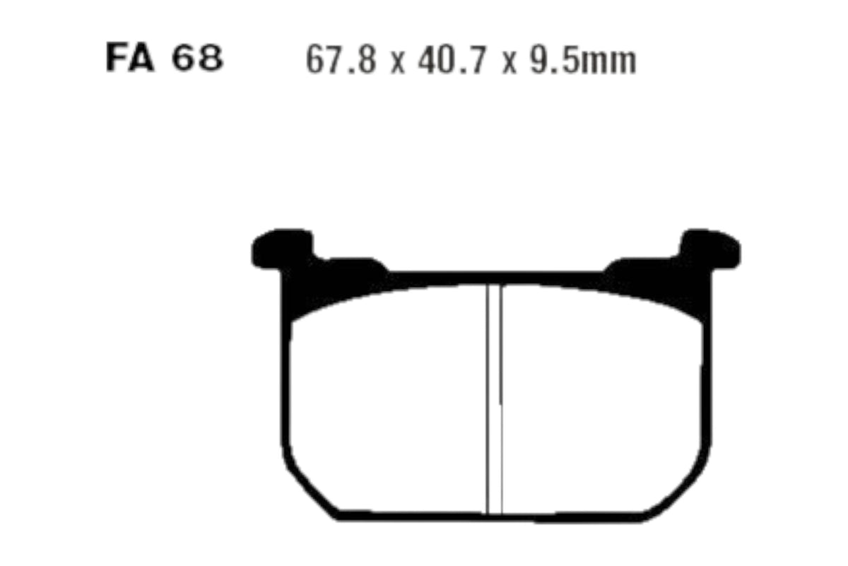 Bremsklötze Bremsbeläge EBC FA 068 V 1x Satz (2 Stück)