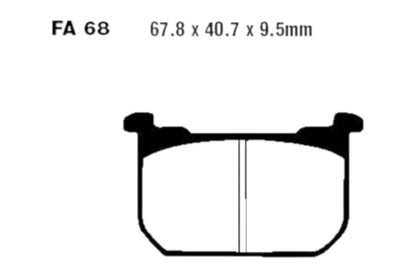 Bremsklötze Bremsbeläge EBC FA 068 V 1x Satz (2 Stück)