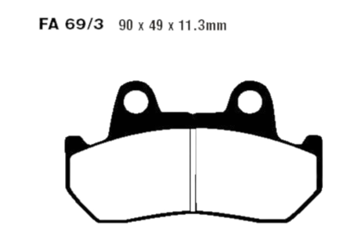 Bremsklötze Bremsbeläge EBC FA 069/3 V 1x Satz (2 Stück)